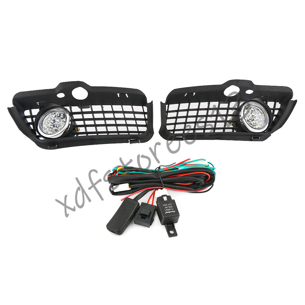 2x Bumper LED Fog Light Lamp Grille Cover for VW MK3 for Golf for Jetta Cabrio 1993-1998