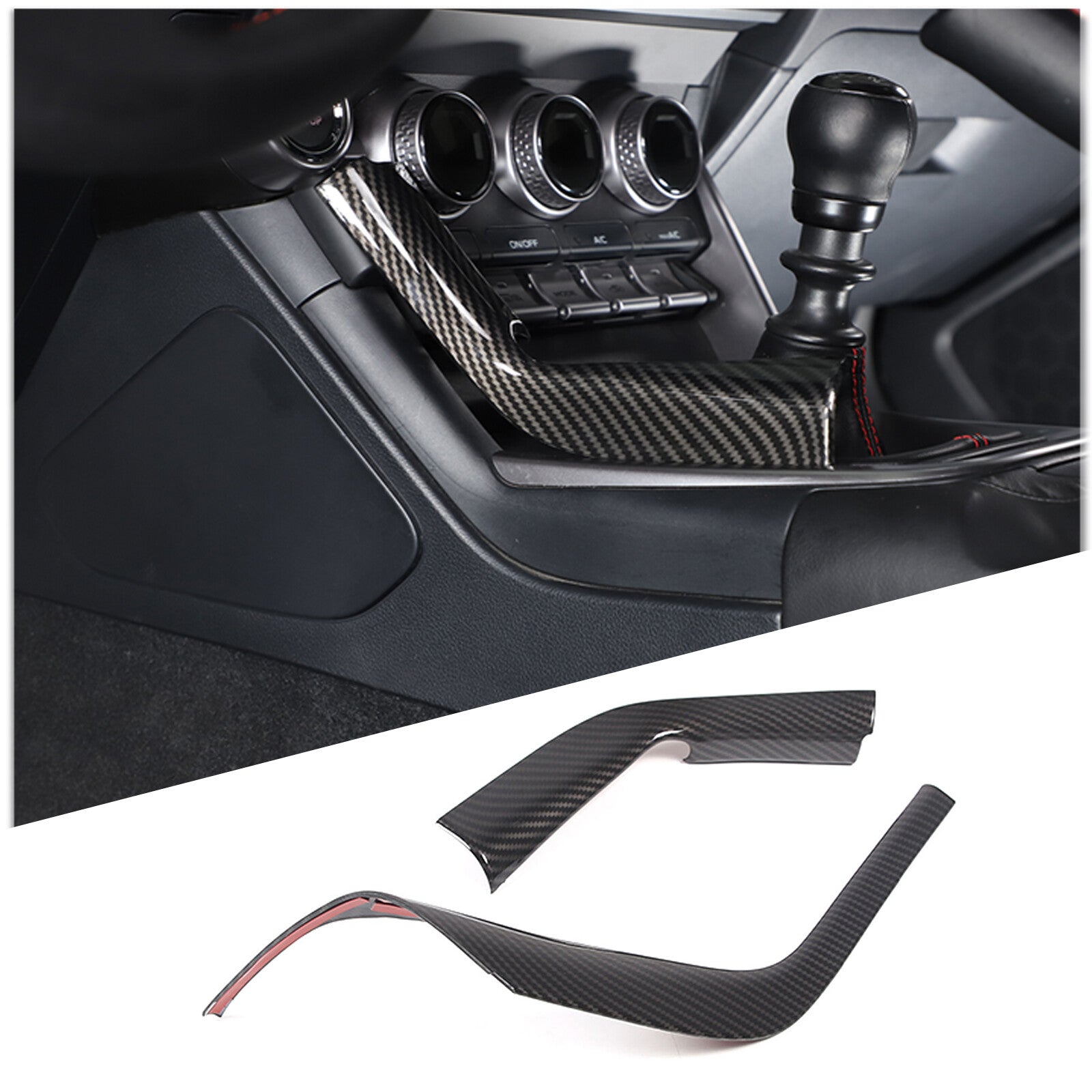 Matte black center dashboard air vent socket cover trim for Toyota Tundra 14-21
