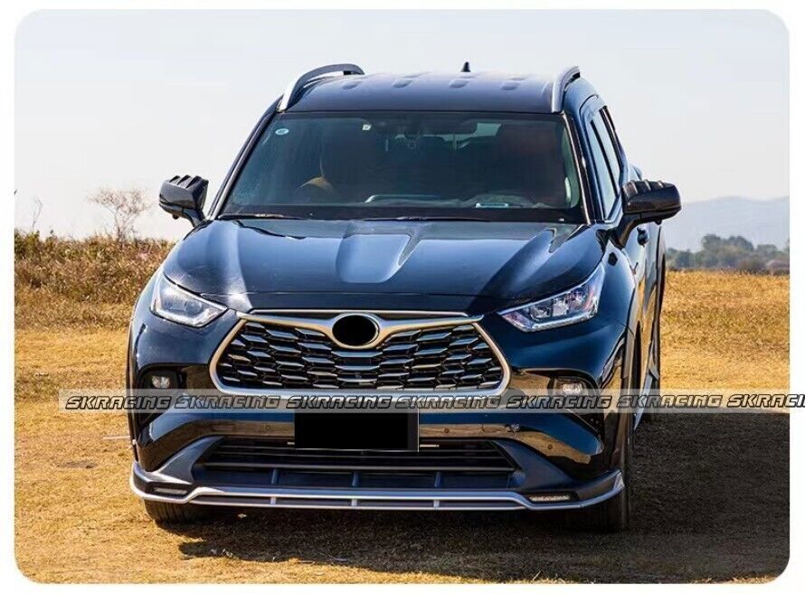 Front Bumper Lip Spoiler Grill Protect W/O Light for Toyota Highlander 2022-23