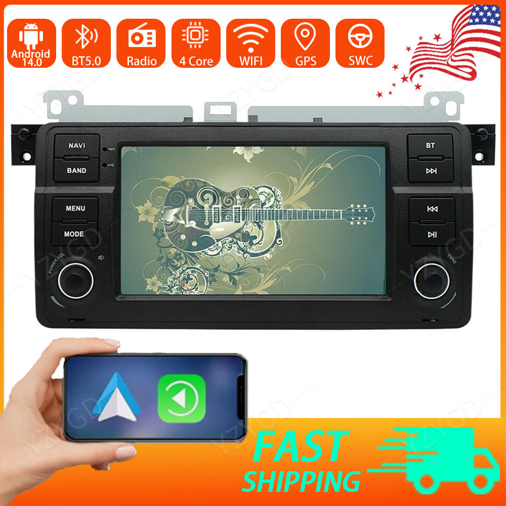 Touch Screen Car Radio CarPlay WiFi GPS for BMW E46 2-Door Convertible 1999-2006