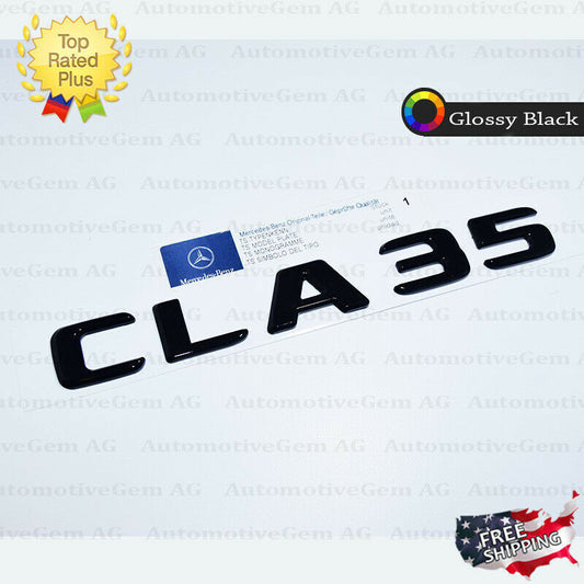CLA35 AMG Badge, Glossy Black, Trunk Lettering Badge Sticker