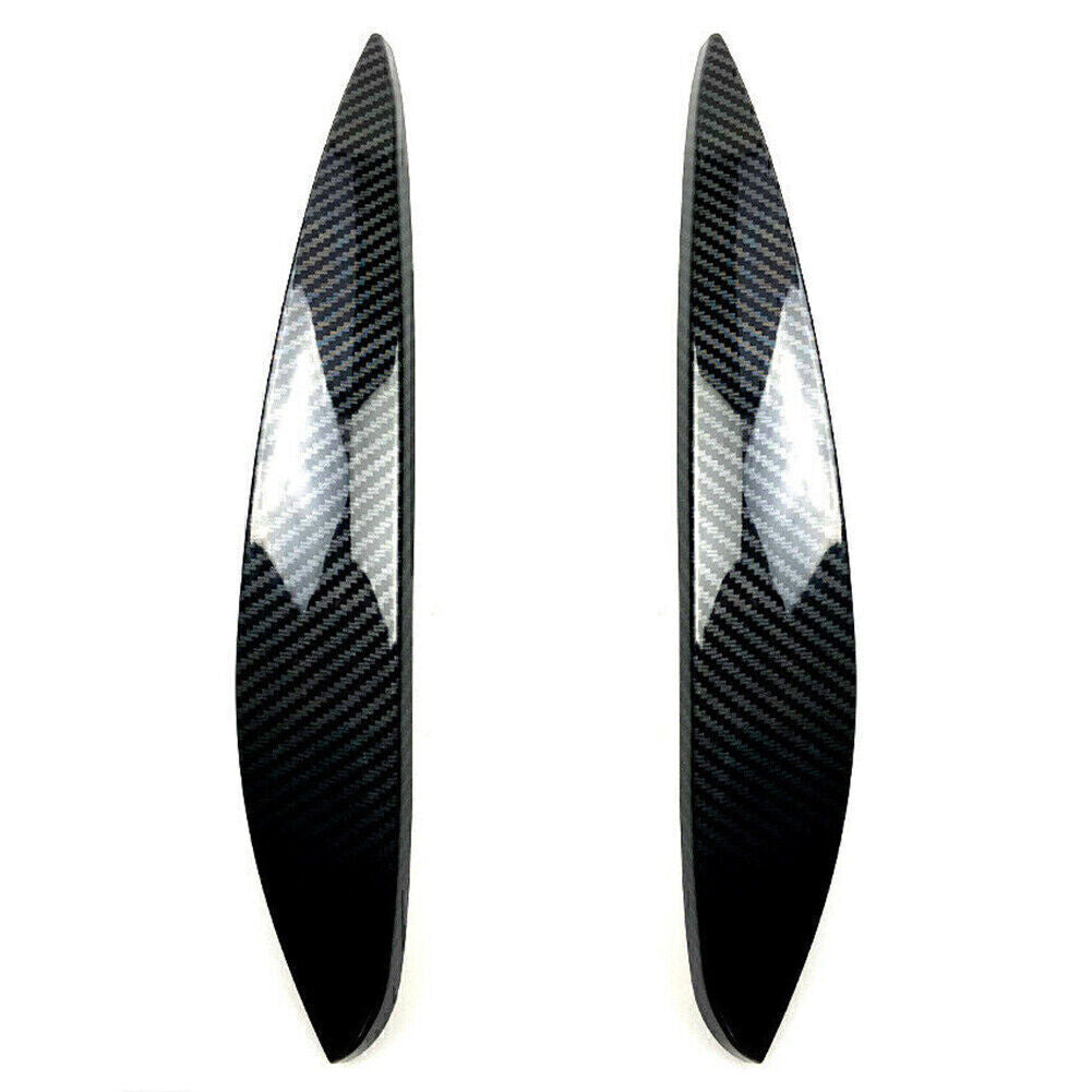 Headlight Eyelid Lid Eyebrow Trim for Mercedes-Benz for Smart 14+ Carbon fiber Look