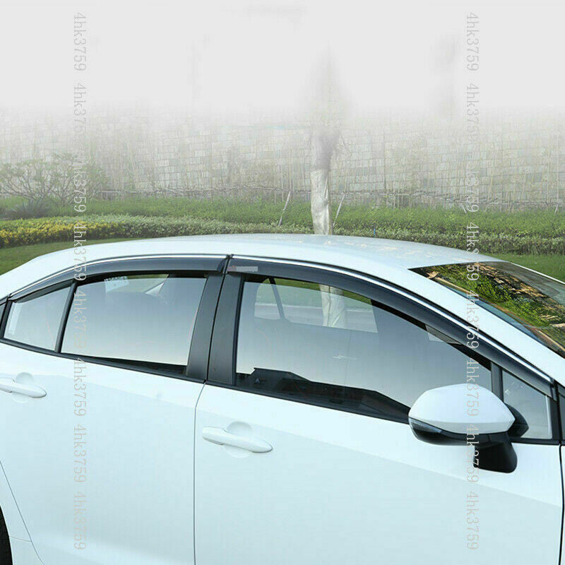 for Toyota for Corolla Sedan 2019-23 Window Visors Sun Rain Guard Deflector W/Chrome