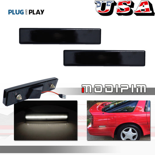 Suitable for 86-92 for Toyota Supra MK3 A70, black and white LED rear side marker indicator lights.