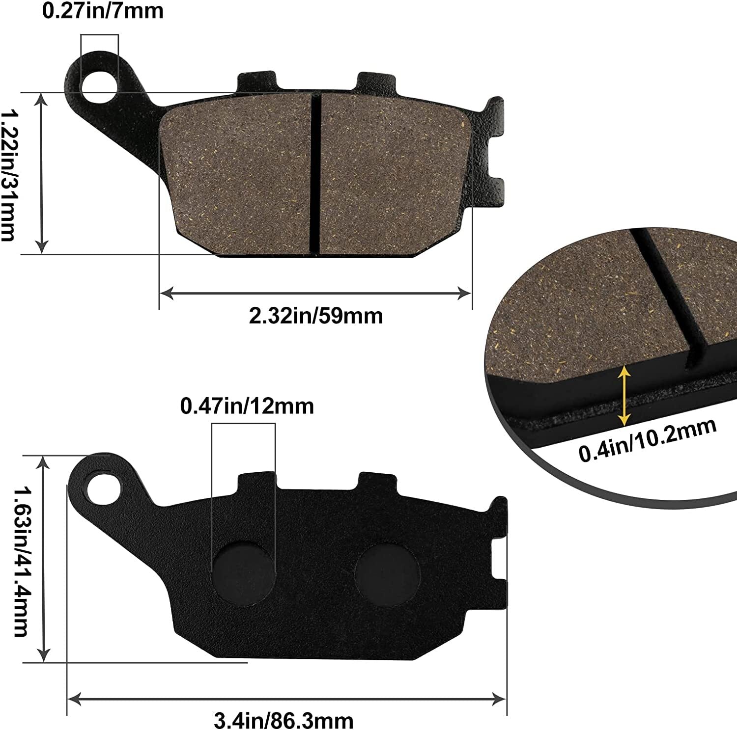 Brake Pad for Honda CB CBR CBF 600/CBR 900/CBF 1000/VTR 1000/CB 1300/VT VTX 1300