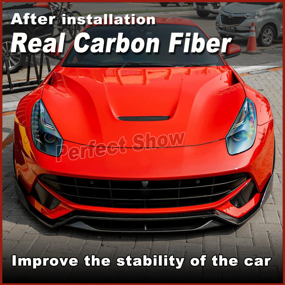 for Ferrari F12 Berlinetta 2012-17 Real Carbon Front Bumper Lip Spoiler Splitter