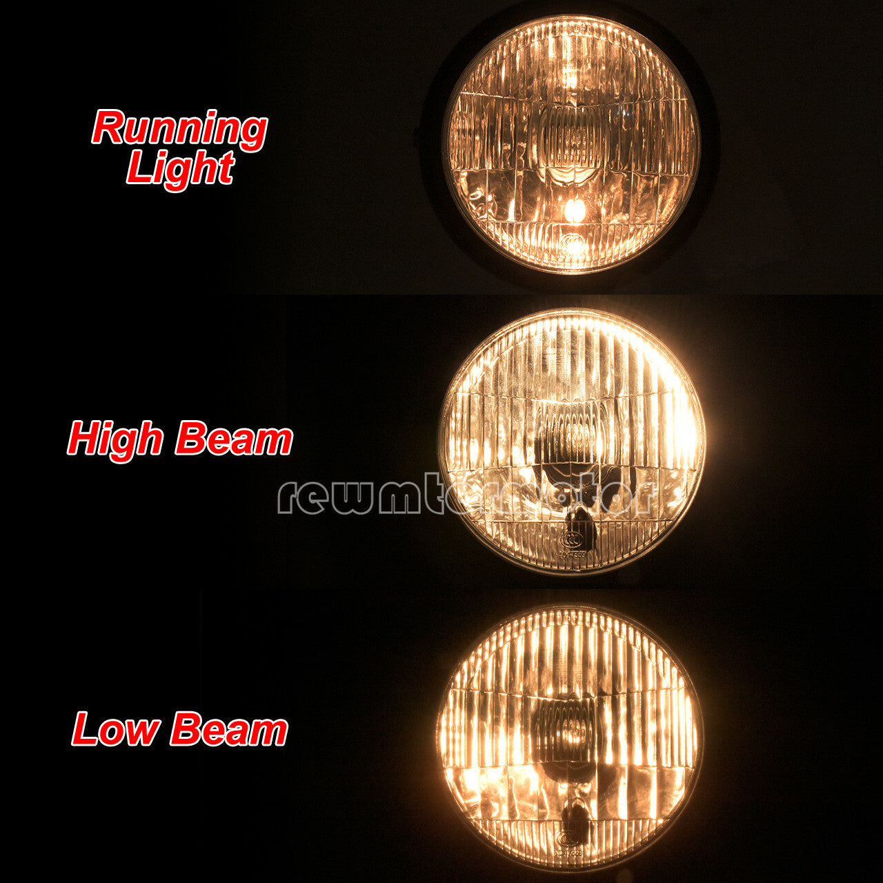 6 Round Motorcycle Headlight Grill Clear Cover Fit for Harley Copper Cafe Racer