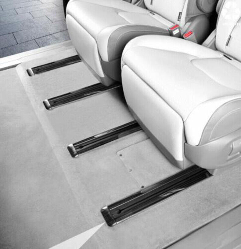 for Kia Carnival 2022-23 Black Steel for Seat Adjust Sliding Rail Guard Cover Set 8x