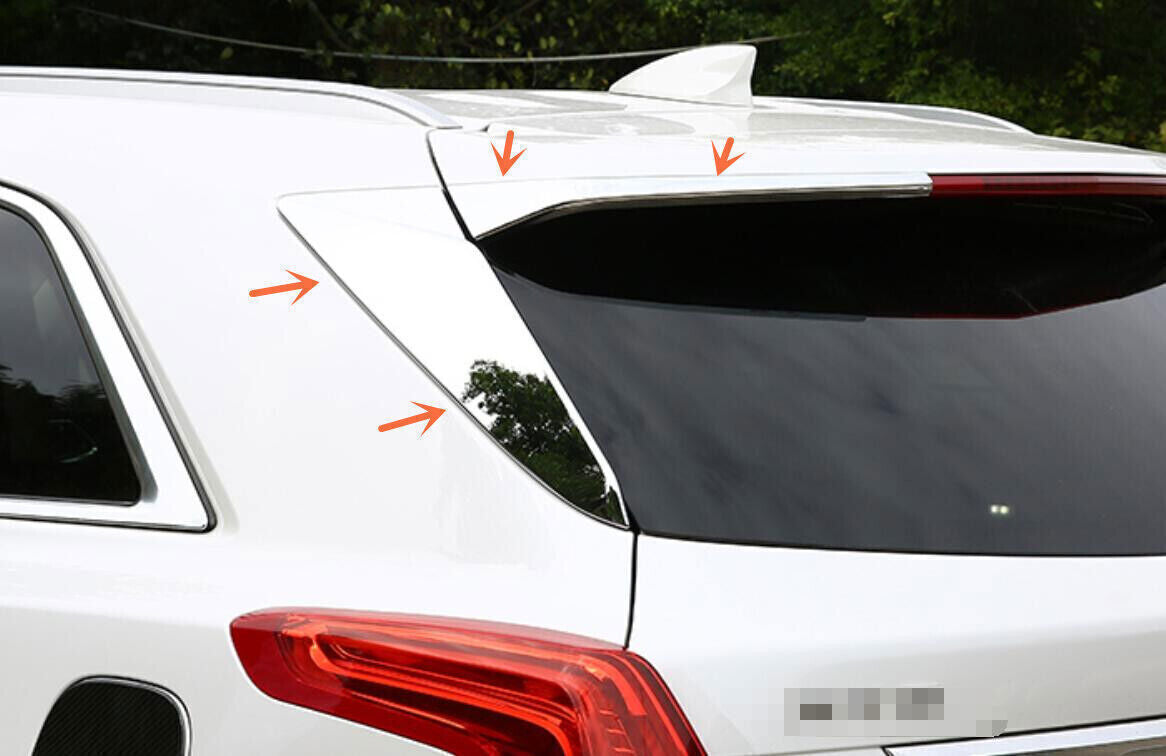 for Cadillac XT5 2018-2022 Chrome Rear Window Triangle Wing Cover Trim ABS Decor