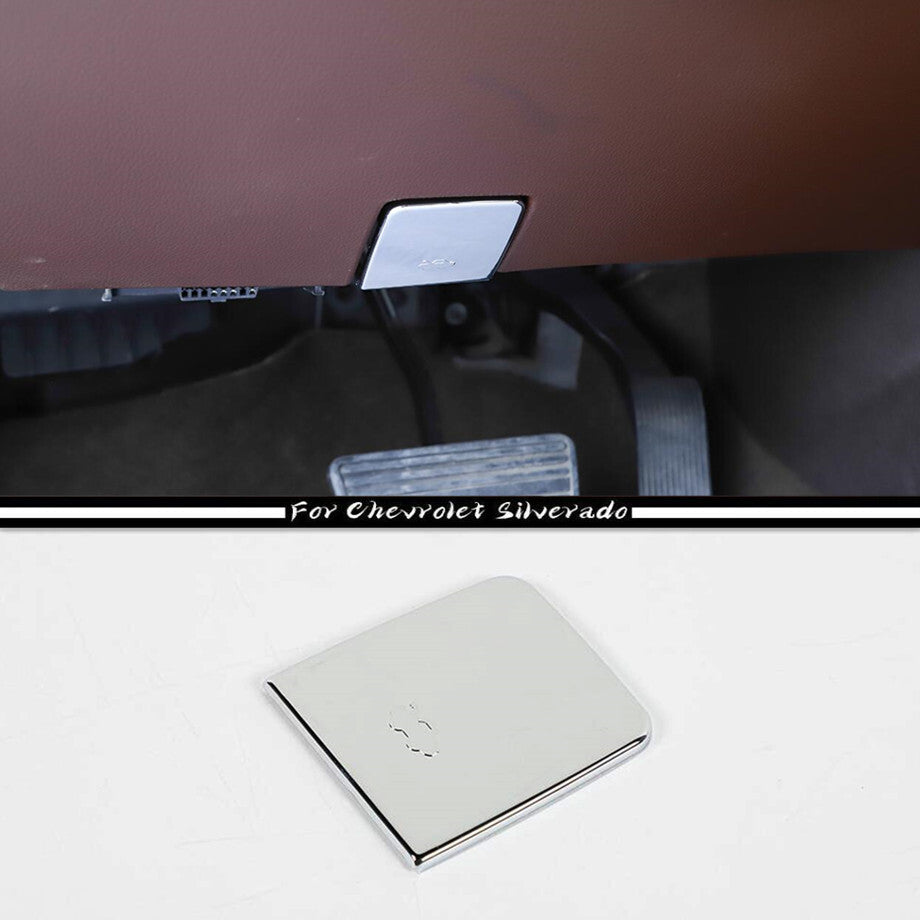Suitable for 2014-2018 for Chevrolet Silverado/ for GMC for Sierra chrome hood opening switch button decorative cover