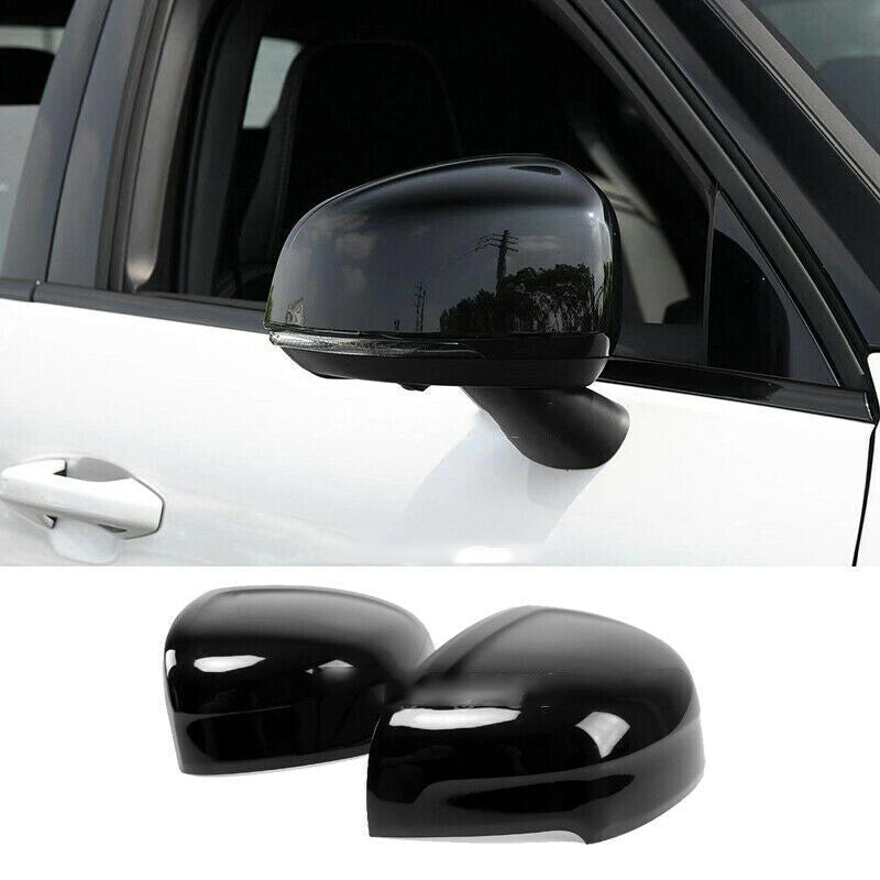 for Volvo XC40 2019-2023 Gloss black Side Door Rearview Mirror Cover Trim Cap 2x