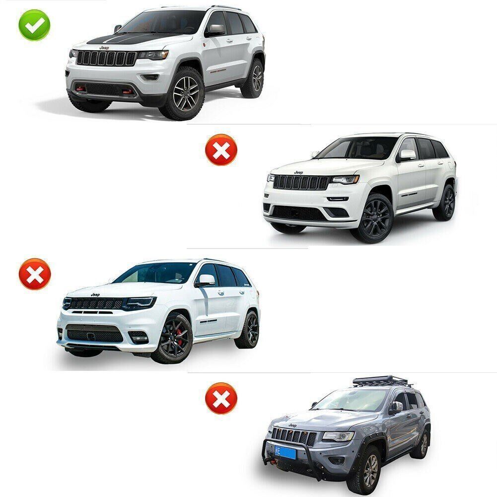 for Jeep Grand Cherokee 2017-2021 Black ABS Front Fog Light Lamp Cover Trim 2Pcs