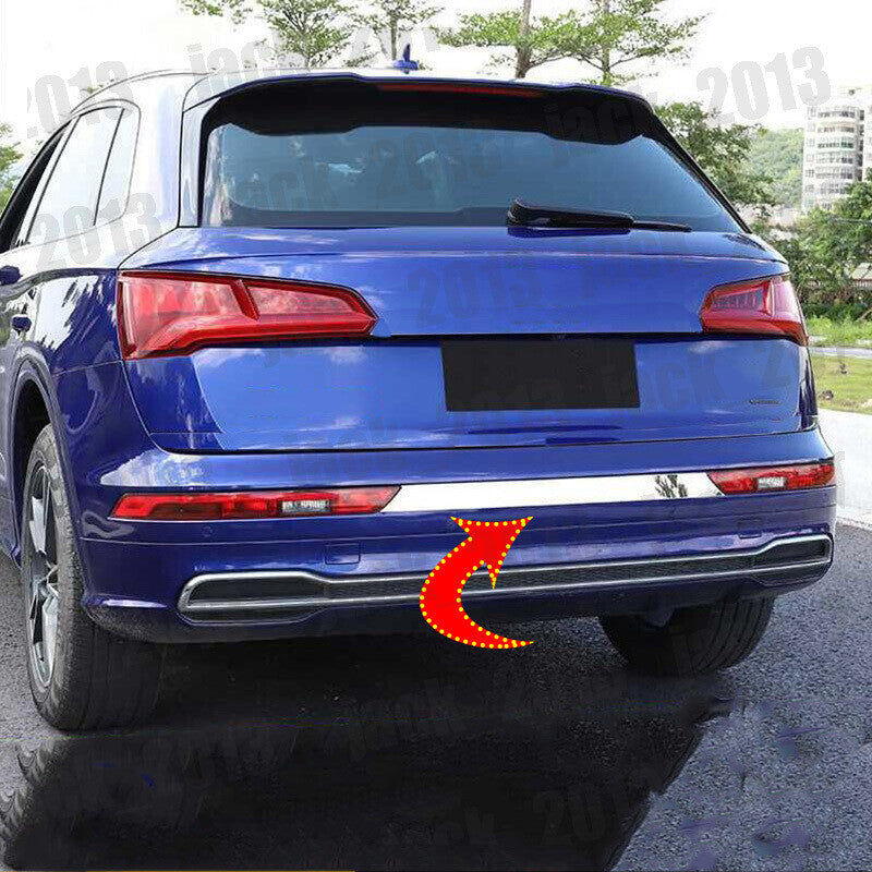for Audi Q5 2018 2019 2020 2021-2023 stainless Rear Bumper Protector Strip Trim