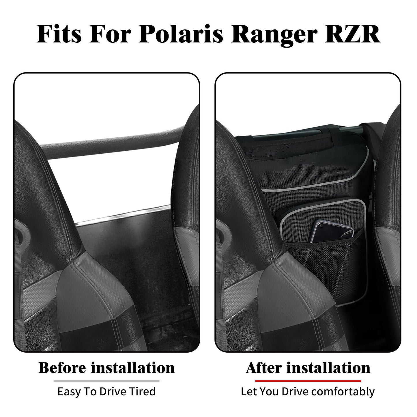 UTV Pack Holder Center Storage Bag Fit for POLARIS RZR 900 RZR 570 S 800 XP 1000