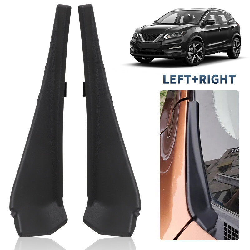 Front Windshield Wiper Side Cowl Extension Cover Trim for Nissan Rogue 2014-2020