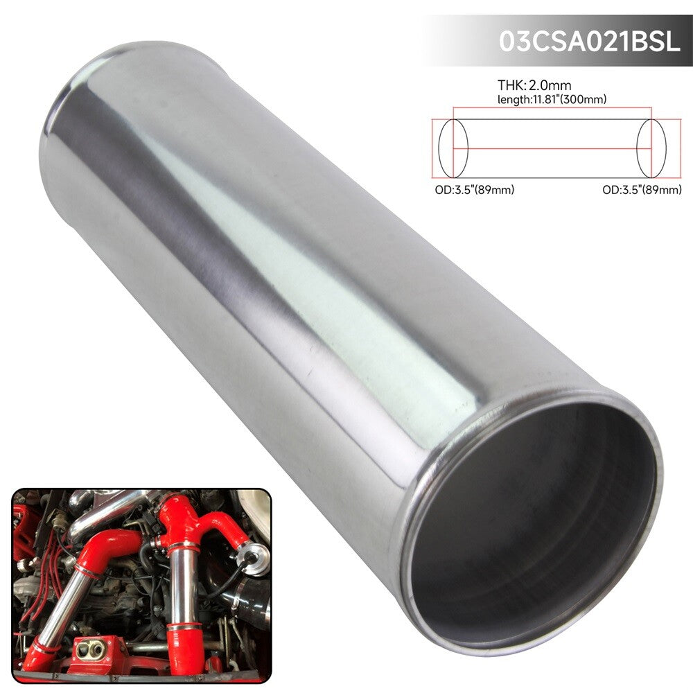 89mm 3.5 inch Aluminum Intercooler Intake Turbo Pipe Piping Tube Hose L=300mm