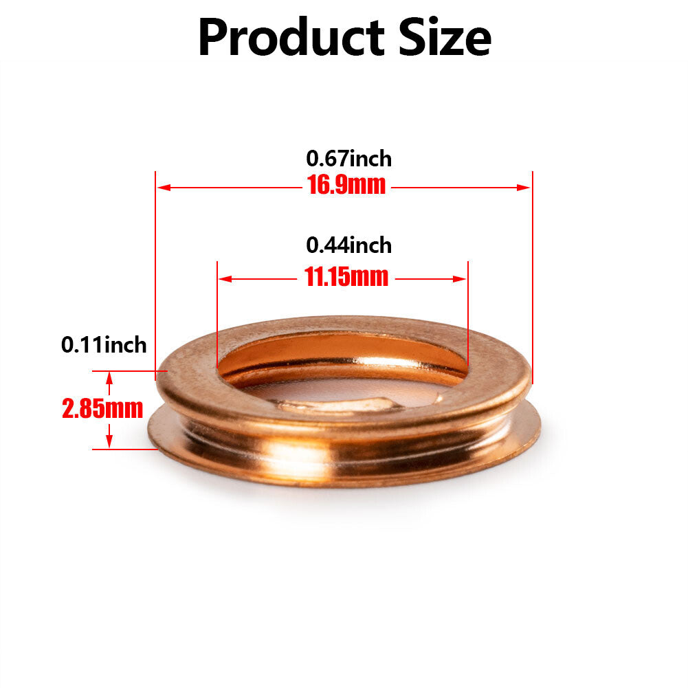 20-piece pack of metal oil drain plug crusher washing machine gaskets 11026-JA00A suitable for Nissan for Infiniti .