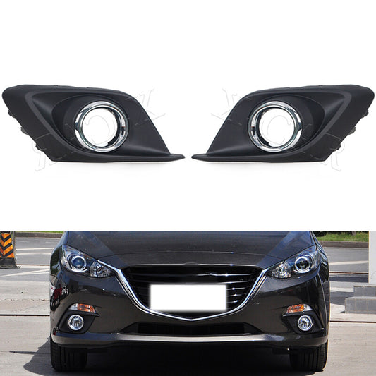 Fog Light Grille Cover Headlight Fog Lamp Frame Hood for Mazda 3 Axela 2014-2016