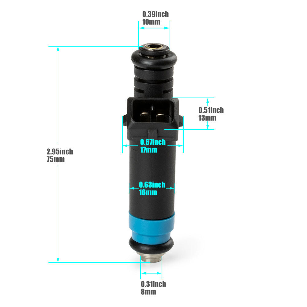 FI114991 8PCS Fuel Injector EV1 for Ford for Mustang GT F-150 Camaro 4.6 5.0 5.4L V8
