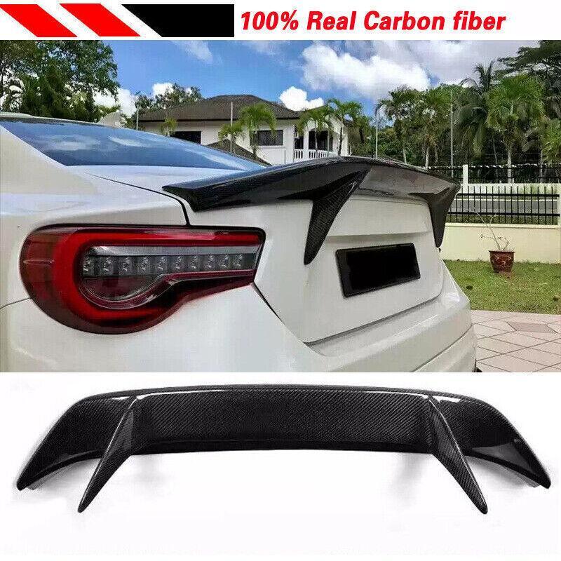 Carbon fiber trunk boiler wing suitable for Toyota GT86 and for Subaru BRZ (2013-2019).