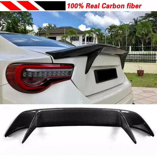 Carbon fiber trunk boiler wing suitable for Toyota GT86 and for Subaru BRZ (2013-2019).