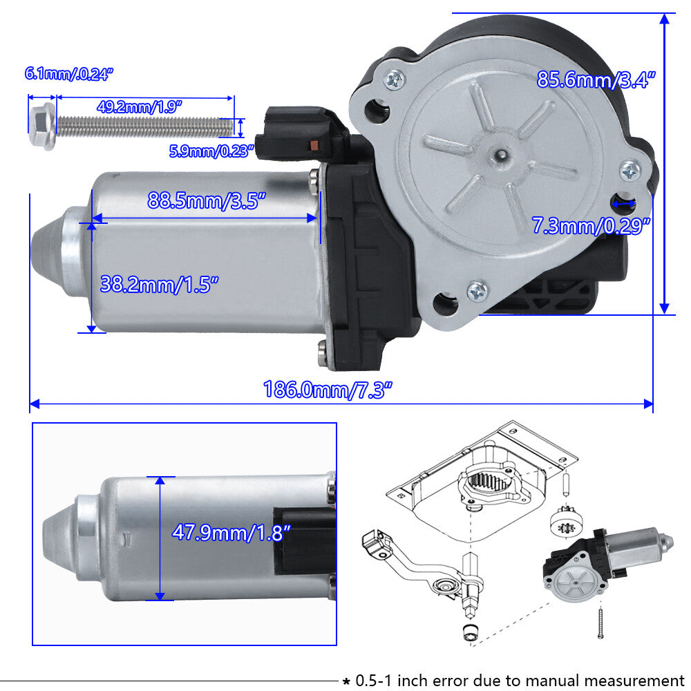 RV Entry Step Motor Replaces For Kwikee LCI 366043 1101428 379147 214-1001