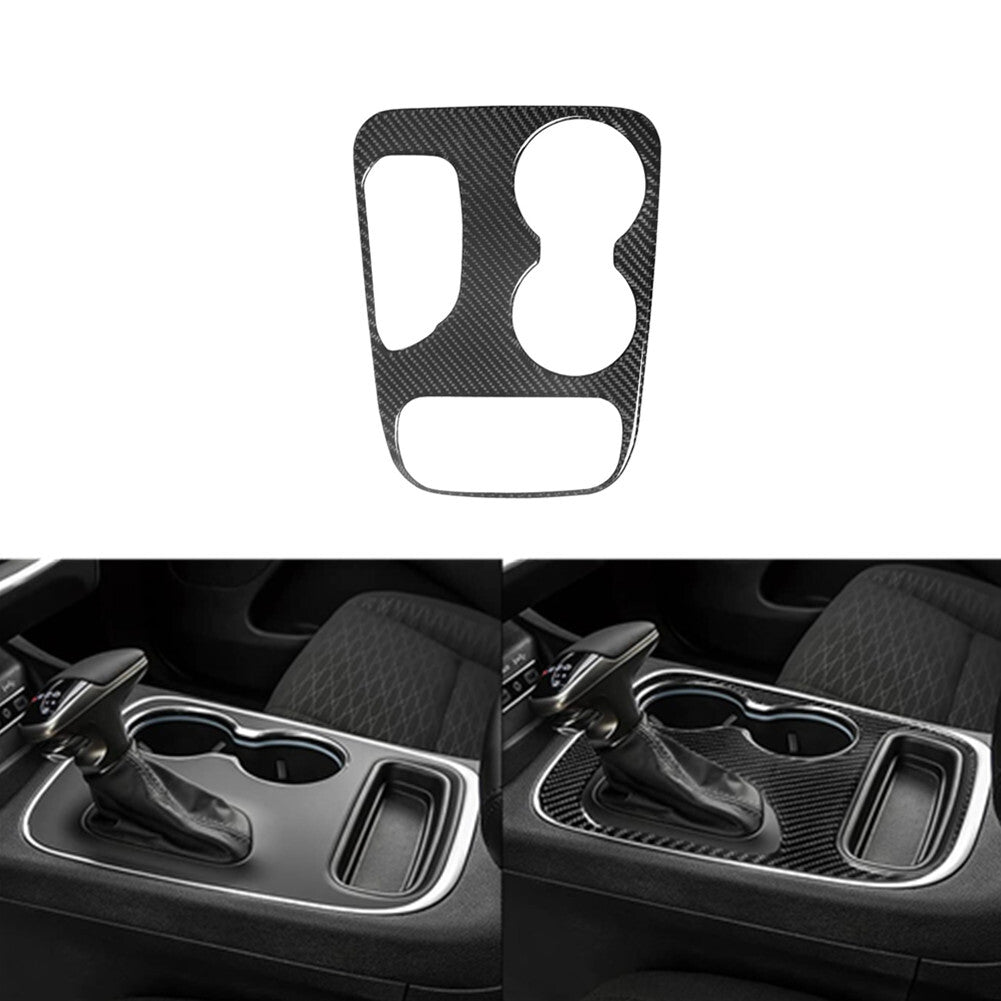 Carbon Fiber Central Watercup Frame Cover Trim for Dodge Durango 2014-2020 TypeB