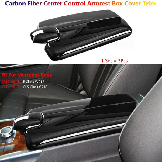 Black for Mercedes-Benz CLS C218 W212 Car Center Console Armrest Box Cover Trims