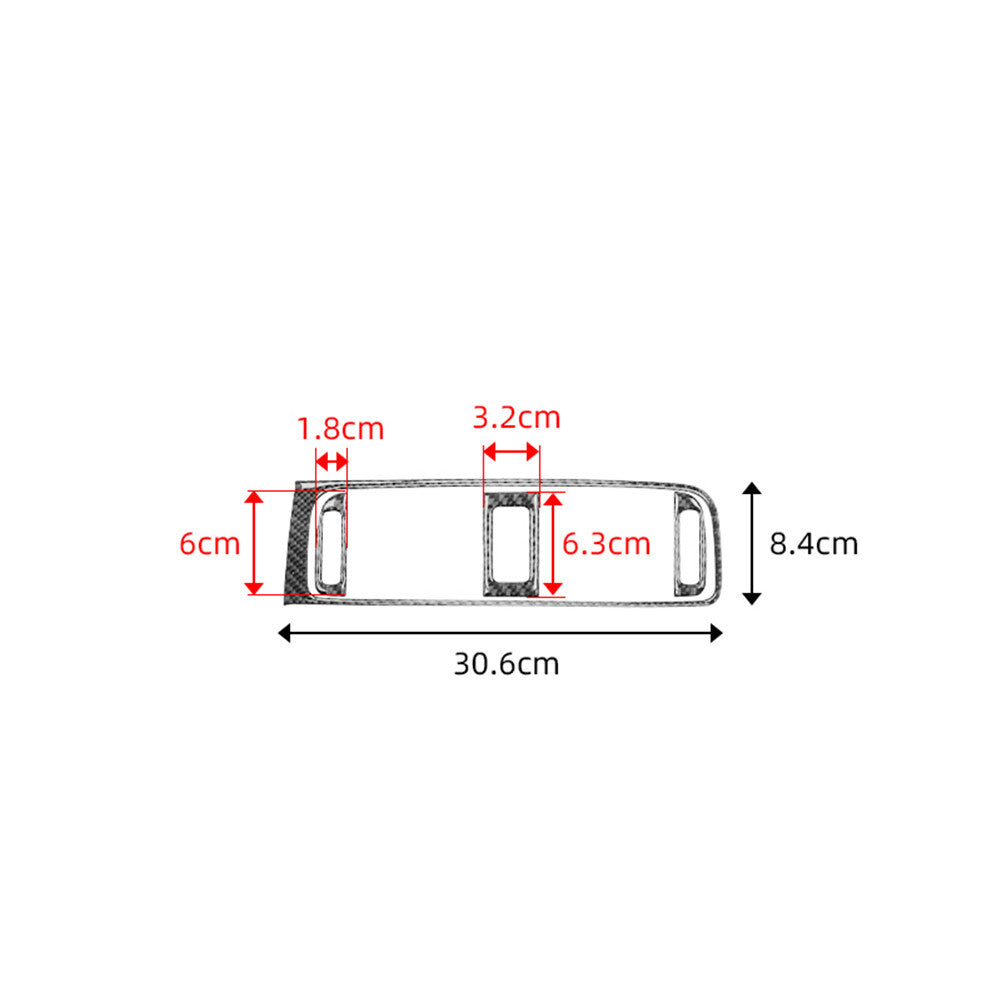 Carbon Fiber Center Air Vent Cover Trim for Volkswagen for Jetta Sedan 2011-2014