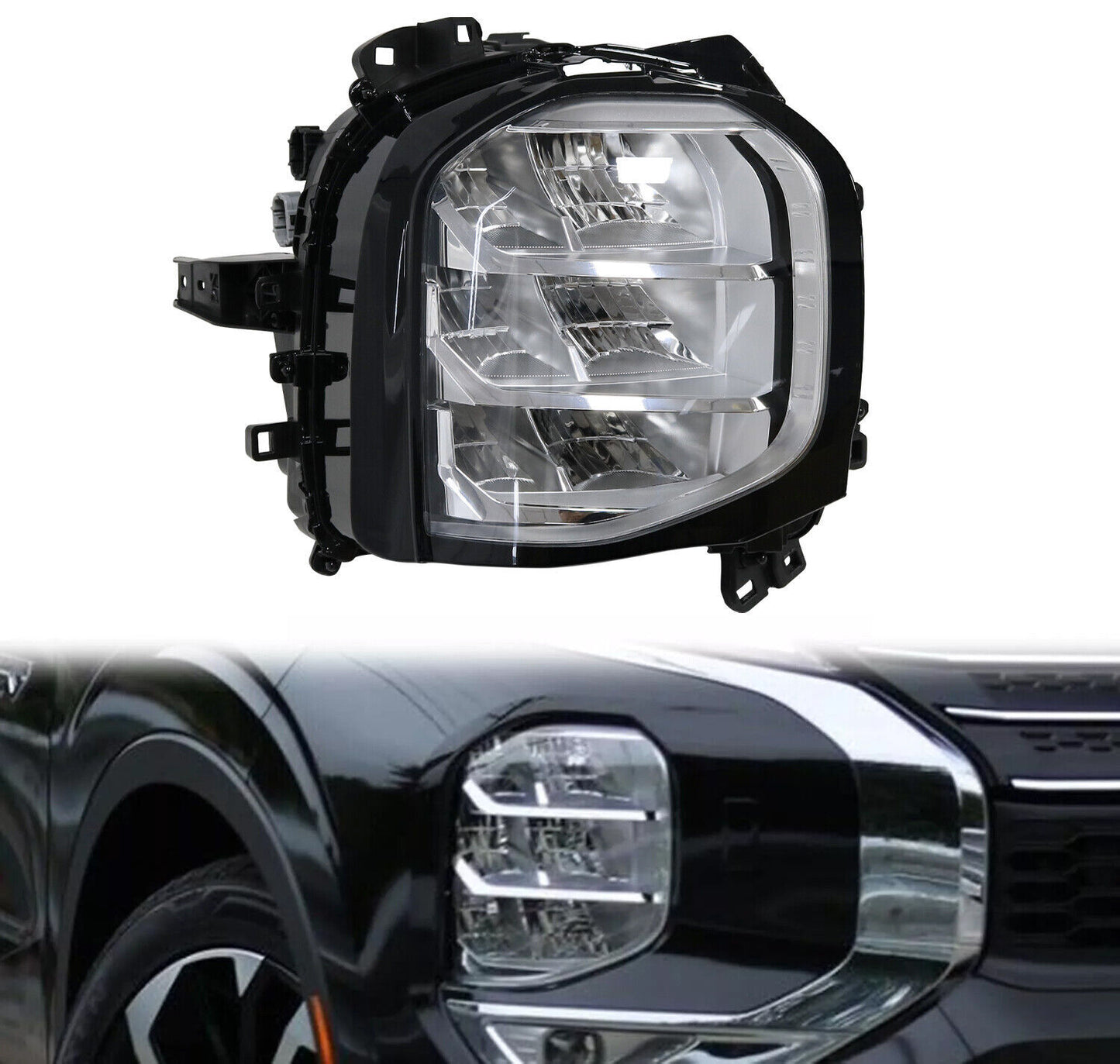 LED headlights on the right passenger side, applicable to 2022-2024 for Mitsubishi Outlander.