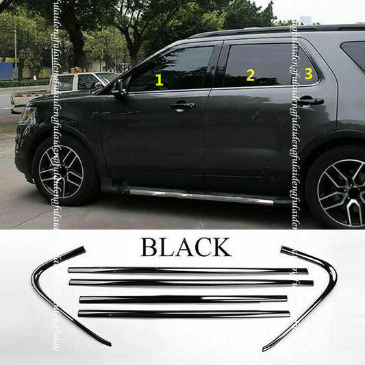 for Ford Explorer 2011-2019 gloss black Car Bottom Window Frame Sill Trim Cover