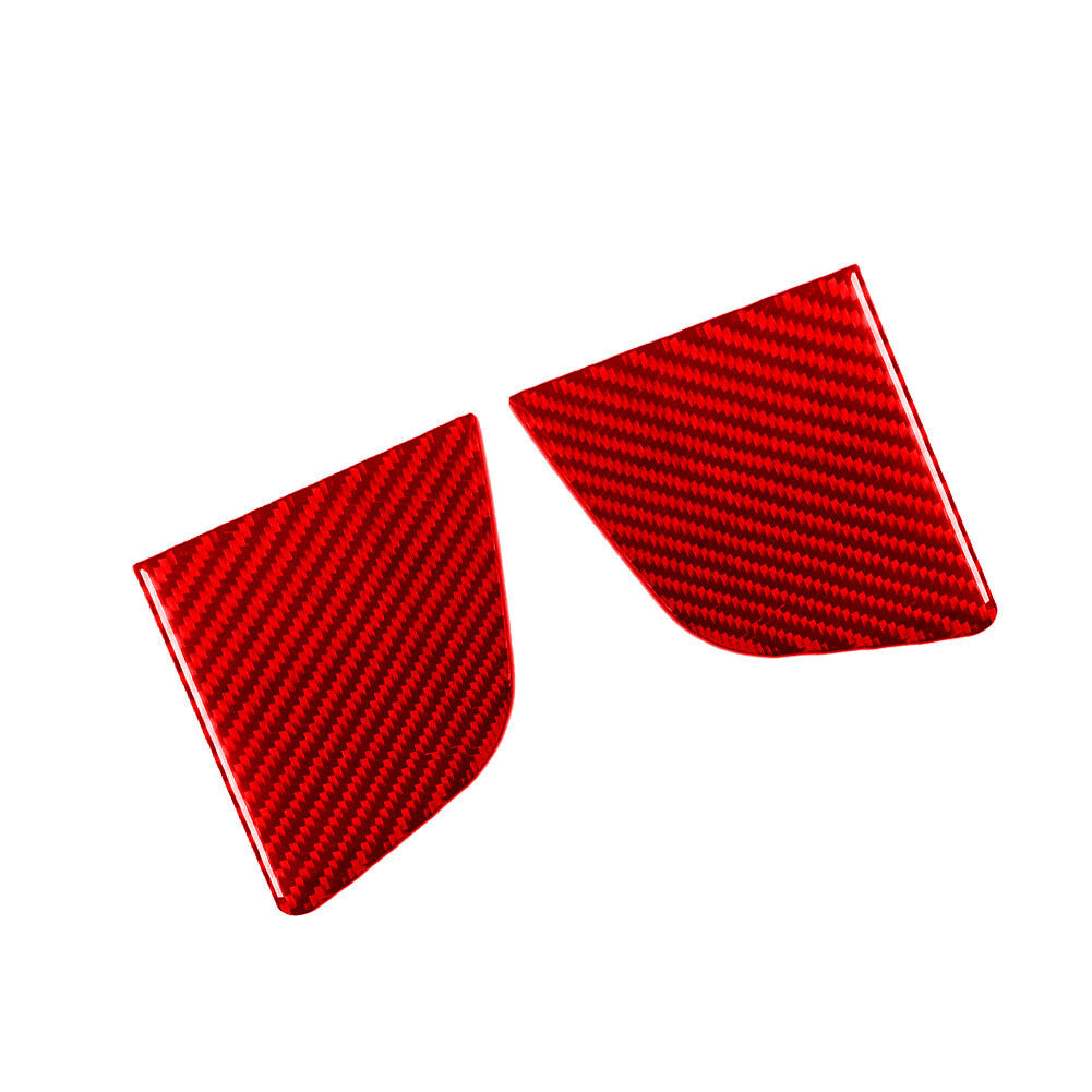 2Pcs Red Carbon Fiber Rear Door Pillars Trim Cover for Chevrolet Sonic 2012-2016