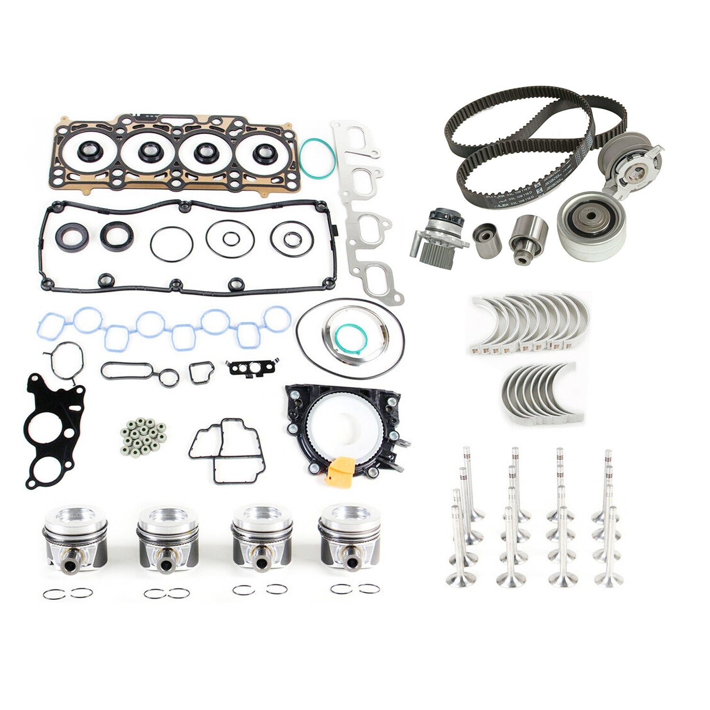2.0TDI GasketsPiston Timing Valve Engine Rebuild Kit for AUDI A4 A5 for VW for Tiguan