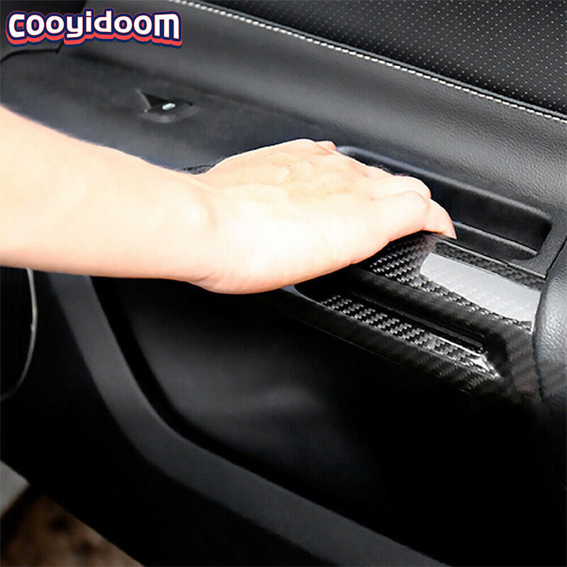 ABS carbon fiber interior door armrest trim cover for Ford for Mustang 2015 - 22