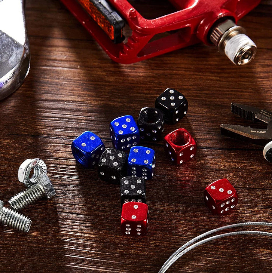 4-Piece Car Tire Valve Cover Stem Air Dust Cover Blue Bullet  for ford