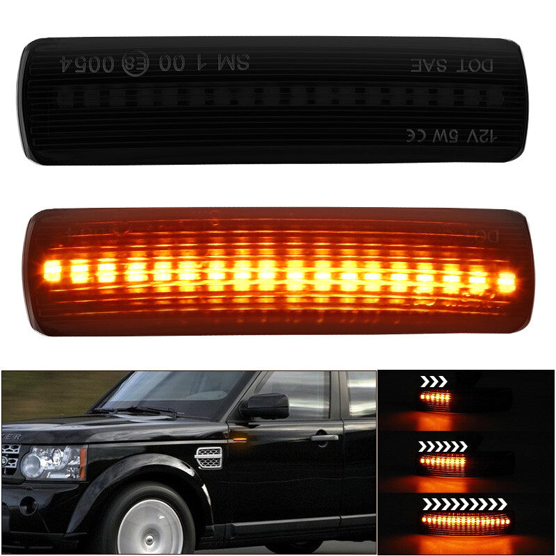 Amber LED Turn Signal Side Marker Lights Fit For 2005-2016 for Land Rover LR3 LR4