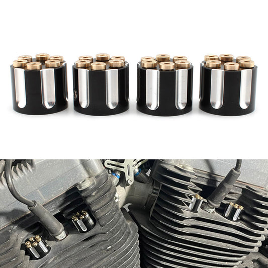 Motorcycle Spark Plug Screw Nut Head Bolt Cap Engine Topper Cover Fit for Harley