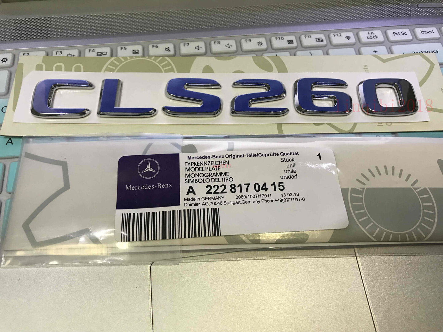 Chrome CLS260 Rear Trunk Emblem Decal Badge