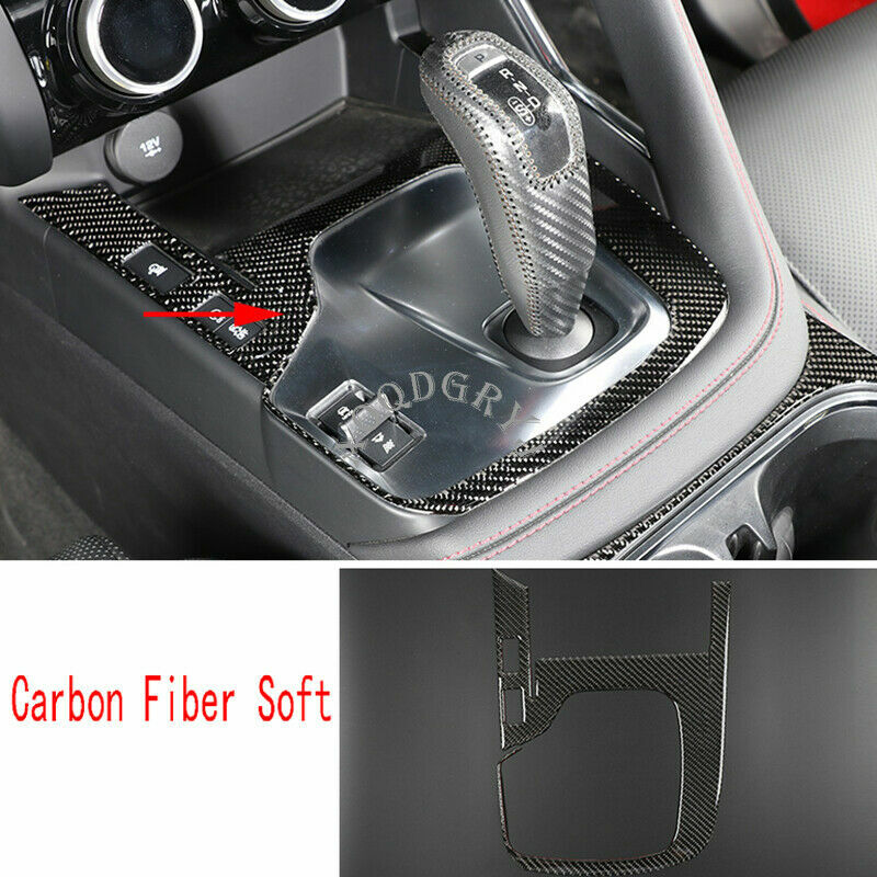 Carbon Fiber Inner Gear Shift Box Panel Cover Trim for Jaguar E-PACE 2018-2021