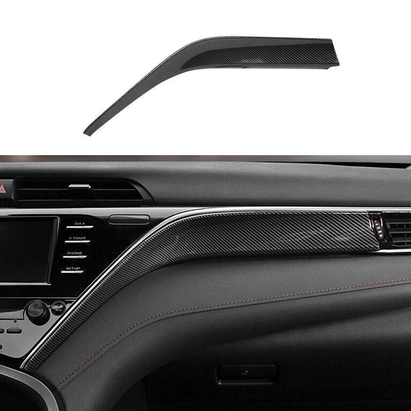 Carbon Fiber for Toyota for Camry 2018-2023 for Co -Pilot Dashboard Strip 1PCS Cover Trim