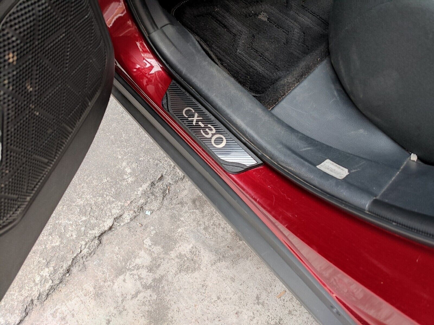 for Mazda CX30 2023 Accessories Car Door Plate Sill Protector Scuff Cover Trims
