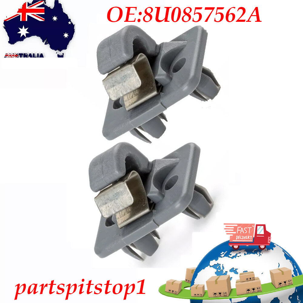 2x Sun Visor Gray Clip Holder 8U0857562A for Audi A3 S3 for A4 S4 for A5 S5 Q3 Q5