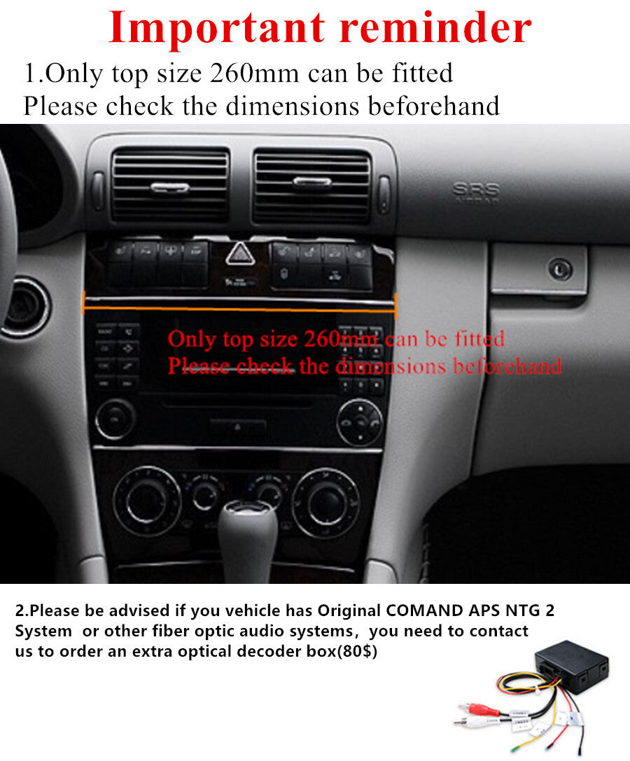 7 Android 11 Stereo Radio GPS 2+32GB for Mercedes C-Class W203 CLK W209 Carplay