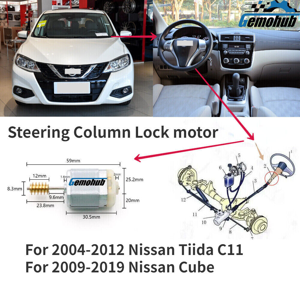 487009N00B ESL/ELV Steering Column Lock Motor Repair For 2009-2011 for Nissan GTR US