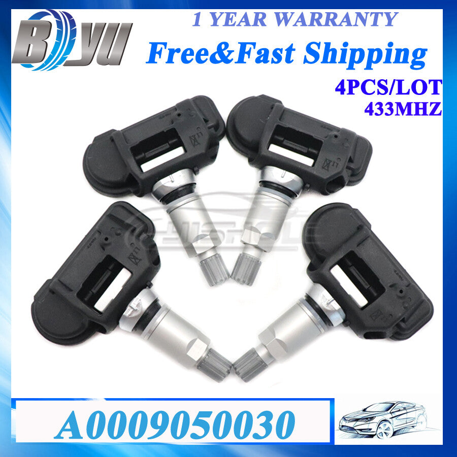 (4) A0009050030 Tire Pressure Monitoring Sensor TPMS for Mercedes-Benz C300 C350