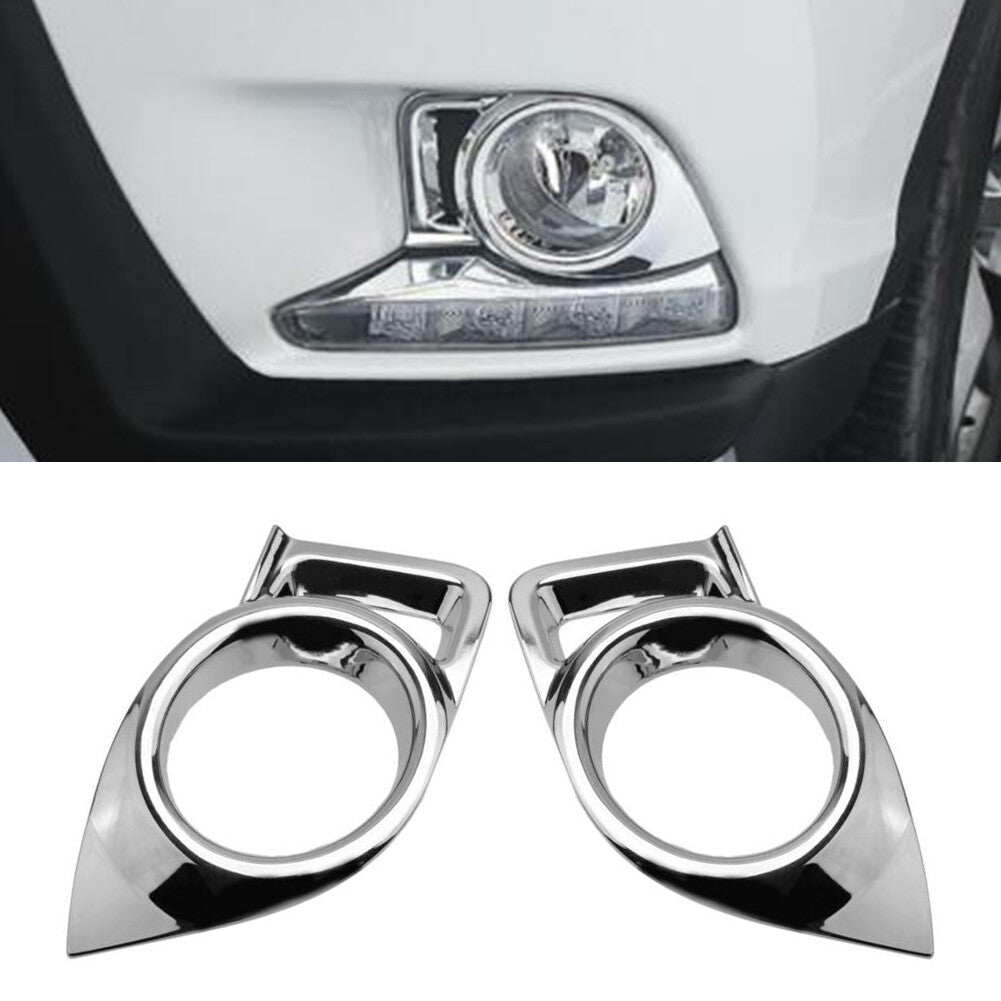 2x Front Fog Light Lamp Cover Trim Chrome Fit for Toyota Highlander 2014-2016 2015