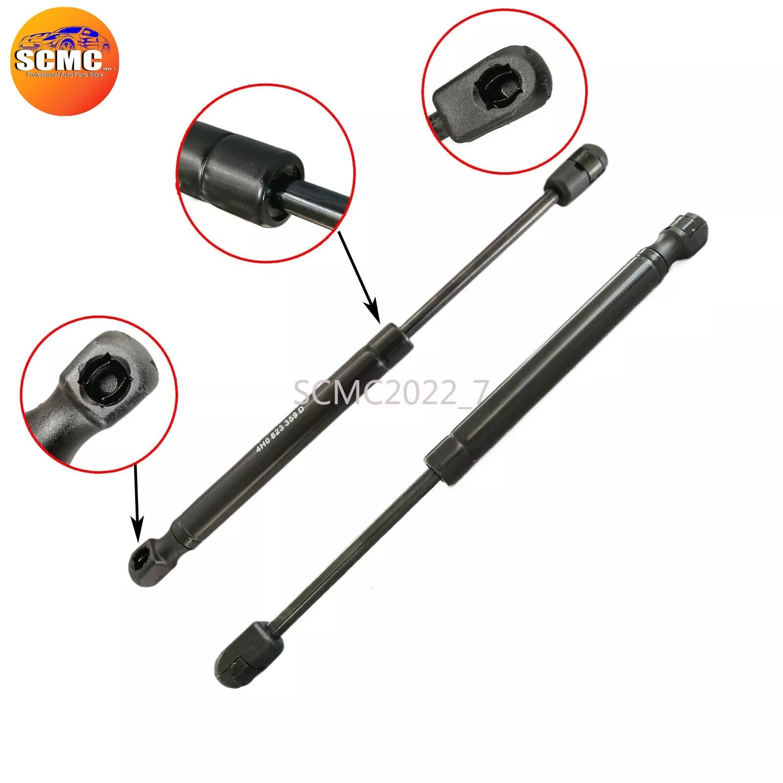 Pair Hood Front Lift Supports Shocks Struts Rod for AUDI for A8 QuattroS8 4H0823359D