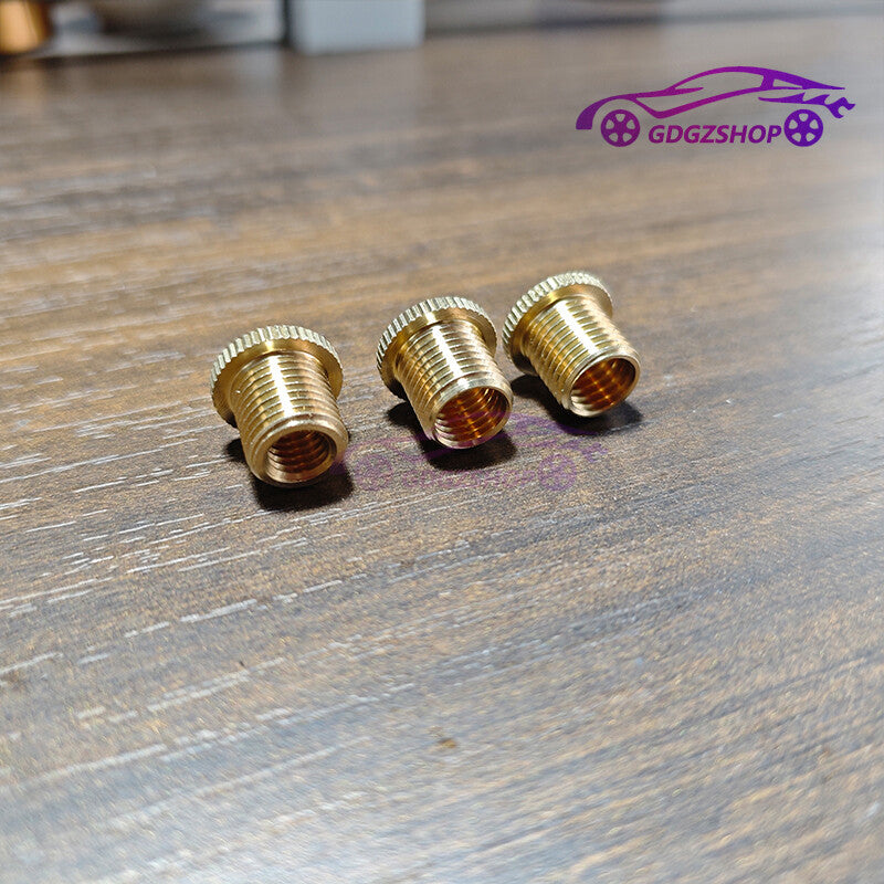 3pcs Copper Gear Shift Knob Thread Adapter Screw Insert M8X1.25 M10X1.25 M10X1.5
