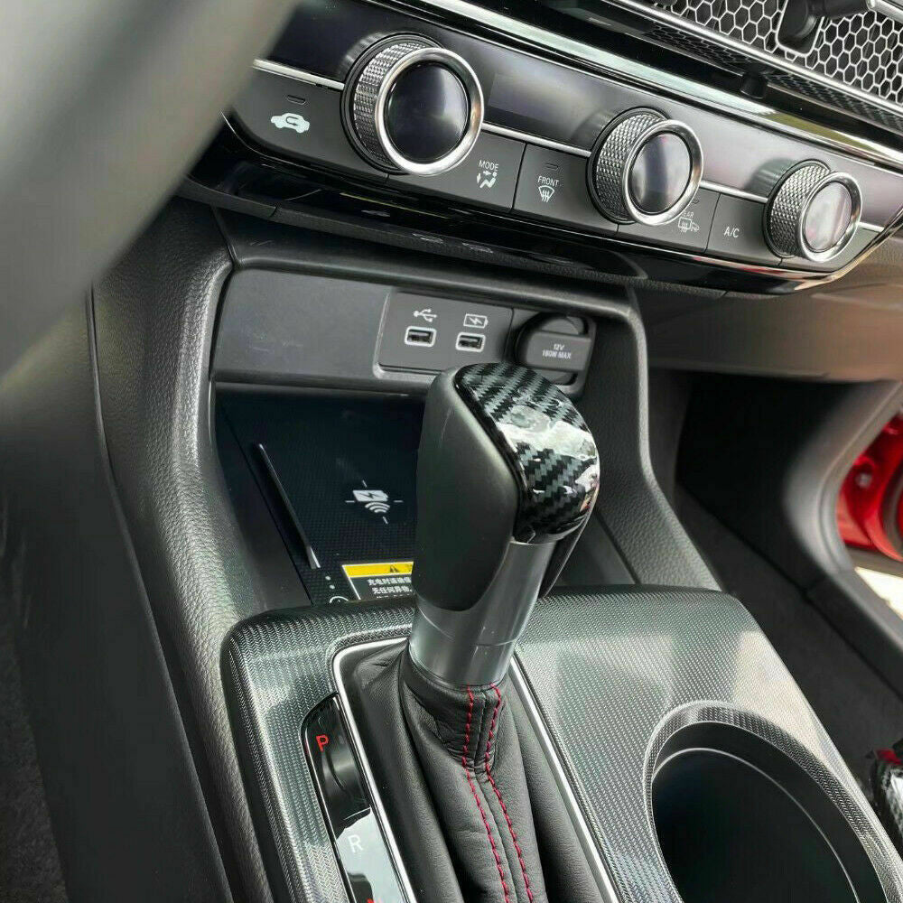 for Honda for Civic 22-23 Sedan Carbon Fiber ABS Interior Dash Cover Trim Decor Kit