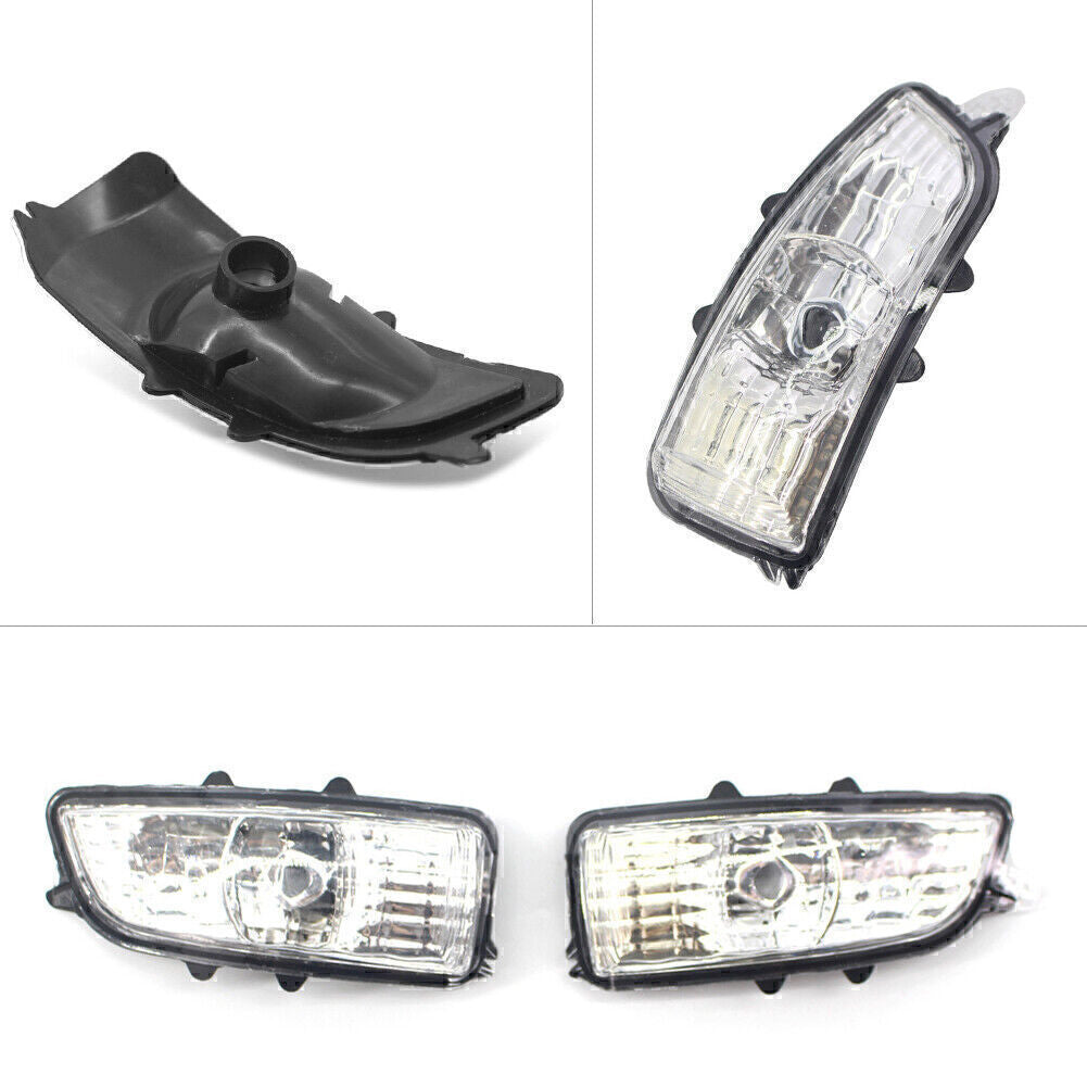 2x Door Mirror Turn Signal Light Cover Fit for Volvo S40 S60 S80 2007-2011 White